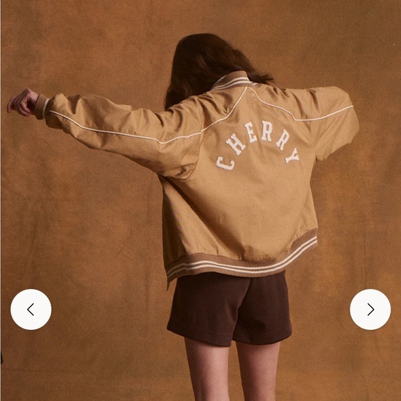 CHERRY LA Western Teddy Jacket Bomber in Camel Size S - Picture 14 of 14